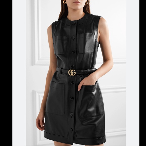 GUCCI LEATHER DRESS - Picture 1 of 8
